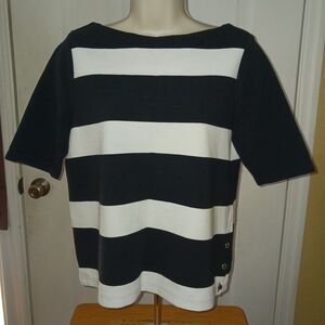 Ralph Lauren Black and White Knit Top
